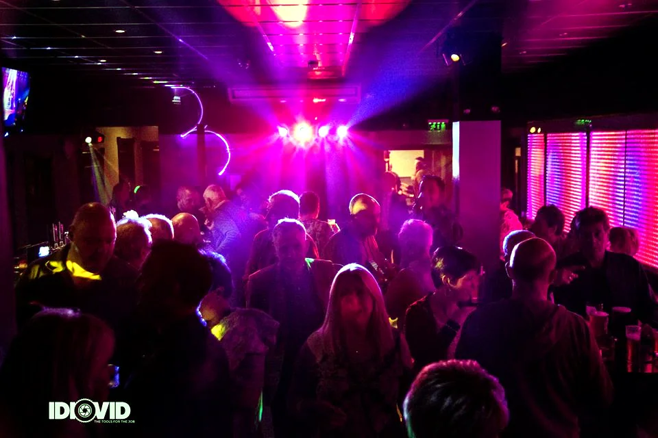 Crowd scene inside The Xchange